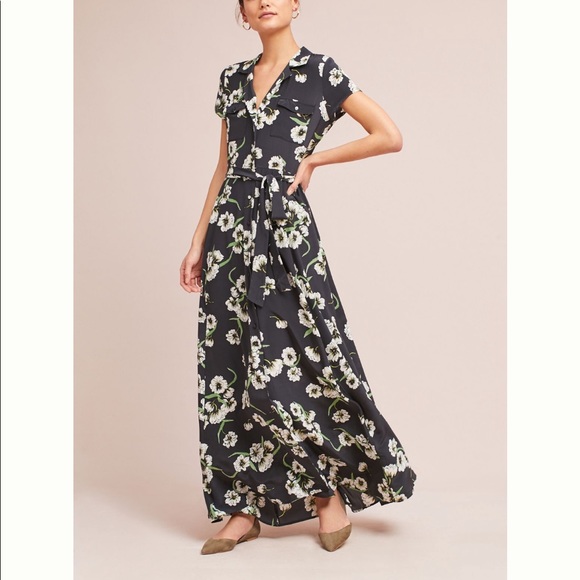 NWT Anthropologie Tara silk maxi dress XS - Picture 5 of 5